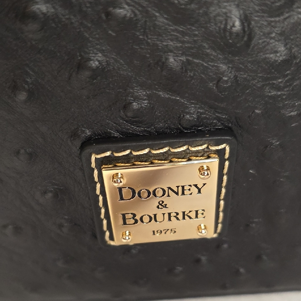 Dooney & Bourke Ostrich Embossed Leather Domed Crossbody Bag - Picture 2 of 9